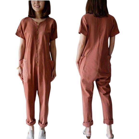 MIEN Studios California Together Zipper Pant Jumpsuit Lavender Purple Medium EUC - Picture 14 of 14